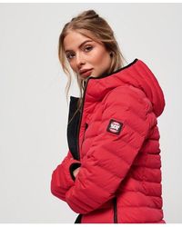 Superdry Contak Down Stretch Jacket - Pink