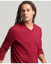 Superdry - Organic Cotton Cashmere Blend V-neck Jumper - Lyst