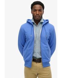 Superdry - Essential Logo Zip Hoodie Half Brushed - Lyst