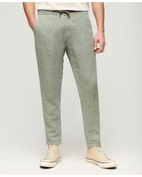 Superdry - Drawstring Linen Trousers - Lyst