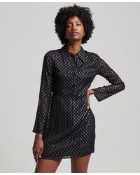 Superdry - Printed Mini Shirt Dress - Lyst