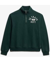 Superdry - & Co Athletic Essentials Applique Half Zip Sweatshirt - Lyst