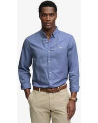 Superdry - & Co Cotton Linen Long Sleeve Shirt - Lyst