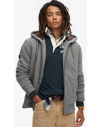 Superdry - Hoodie Met Rits En Borgvoering - Lyst