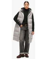 Superdry - & Co Long Hooded Padded Gilet - Lyst
