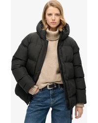 Superdry - Ladies Classic Hooded Five Baffle Sports Puffer Jacket - Lyst