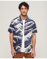 Superdry - Classic Wave Print Short Sleeve Hawaiian Shirt - Lyst