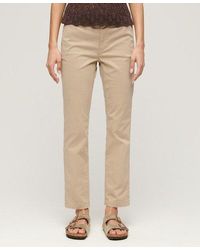 Superdry - Chino Met Halfhoge Taille - Lyst