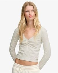 Superdry - & Co Athletic Essential Gathered Long Sleeve Top - Lyst