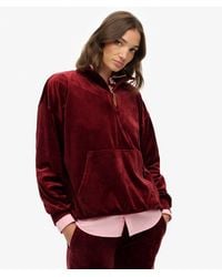Superdry - & Co Country Club Velour Quarter Zip - Lyst