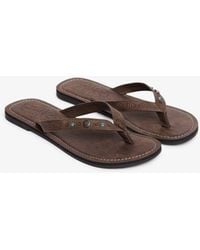 Superdry - & Co Faux Leather Embossed Flip Flops - Lyst