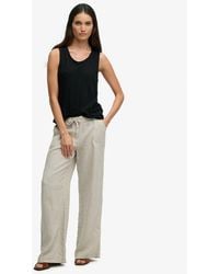 Superdry - & Co Linen Low Rise Pants - Lyst