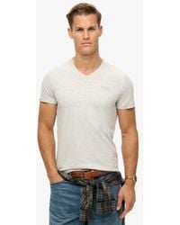 Superdry - Organic Cotton Essential Logo V Neck T-shirt - Lyst