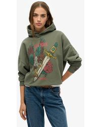 Superdry - Neo Trad Tattoo Relaxed Hoodie - Lyst