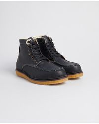 superdry black boots