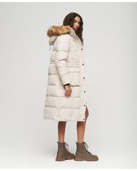 Superdry - Fully Lined Quilted Everest Longline Puffer Coat - Lyst