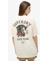 Superdry - Oversized Tattoo Back Graphic T-shirt - Lyst