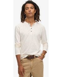 Superdry - & Co Slim Fit Long Sleeved Jersey Grandad Top - Lyst