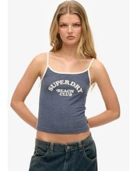 Superdry - & Co Athletic Essentials Branded Cami Top - Lyst