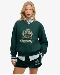 Superdry - & Co Country Club Loose V-neck Sweatshirt - Lyst