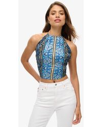 Superdry - & Co Ladies Classic Paisley Print St Tropez Halter Top - Lyst
