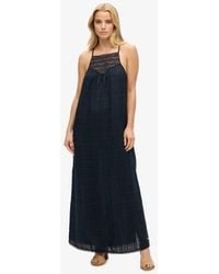 Superdry - & Co Lace Halter Maxi Beach Dress - Lyst