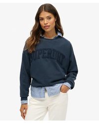 Superdry - & Co Athletic Essentials Tonal Applique Crew Sweatshirt - Lyst