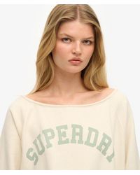Superdry - Athletic Essentials Bardot Crew Sweatshirt - Lyst