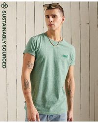 Superdry - Organic Cotton Vintage Logo Embroidered T-shirt Green / Bright Green Grit - Lyst