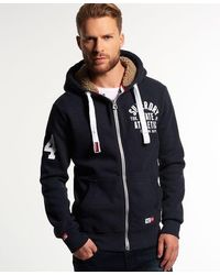 Superdry - Track & Field Winter Zip Hoodie Truest - Lyst