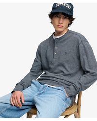 Superdry - & Co Mini Slub Waffle Long Sleeve Grandad Top - Lyst