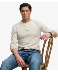 Superdry - & Co Slub Long Sleeve Jersey Henley Top - Lyst