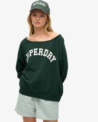 Superdry - Athletic Essentials Bardot Crew Sweatshirt - Lyst