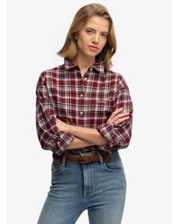 Superdry - & Co Check Flannel Relaxed Shirt - Lyst