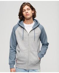 Superdry - Essential Baseball-hoodie Met Rits - Lyst