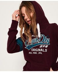 Superdry - First Team Hoodie Fig - Lyst
