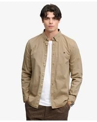 Superdry - Garment Dyed Long Sleeve Shirt - Lyst