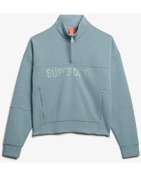 Superdry - & Co Active Tech Logo Relaxed Half Zip Sweatshirt - Lyst