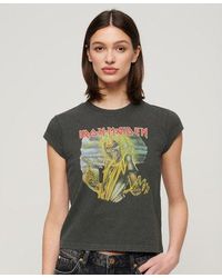 Superdry - Iron Maiden X T-shirt Met Kapmouwen - Lyst