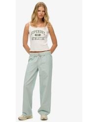 Superdry - & Co Organic Cotton Stripe Elasticated Trousers - Lyst
