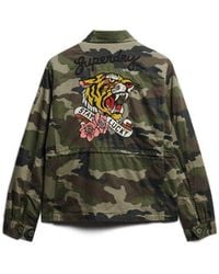 Superdry - Embroidered M65 Military Jacket - Lyst