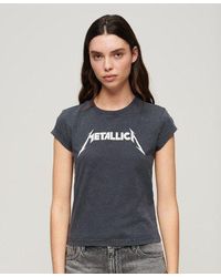 Superdry - T-shirt à mancherons metallica x - Lyst