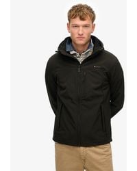Superdry - & Co Lightweight Embroidered Logo Hooded Soft Shell Trekker Jacket - Lyst