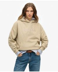 Superdry - Embroidered Core Logo Relaxed Hoodie - Lyst