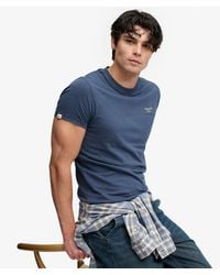 Superdry - & Co Essential Serif Logo Embroidered T-shirt - Lyst