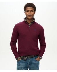 Superdry - Homme Pull En Maille Brodée À Col Camionneur Essential Taille - Lyst