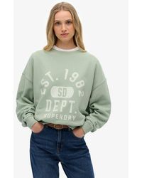 Superdry - & Co Athletic Essentials Relaxed Crew Sweatshirt - Lyst