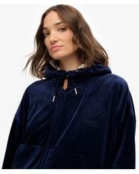 Superdry - & Co Country Club Velour Zip Hoodie - Lyst