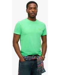 Superdry - Essential Logo Embroidered Neon T-Shirt - Lyst