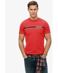 Superdry - Venue Logo Stripe Relaxed T-Shirt - Lyst